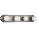 Open Face Brushed Nickel Strip Bath Light