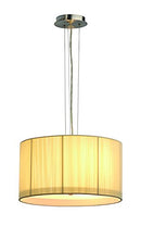 SLV Lighting Lasson PD 3 Pendant with Beige Shade and Satin Acrylic Shade