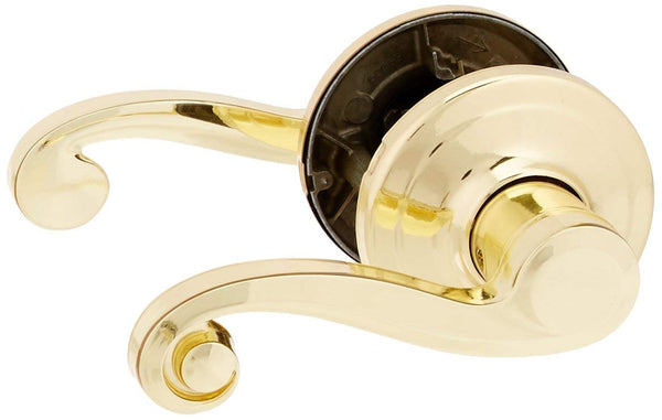 Kwikset 720LL 3 RCAL RCS 97200-707 Lido Hall/Closet Lever, Polished Brass