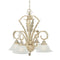 Thomas Lighting M2121-16 Pompeii - Four Light Chandelier, Aged Parchment Finish with Ancient Scavo Glass