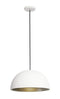 SLV Lighting Forchini M PD 2 Pendant Black with Gold Shade