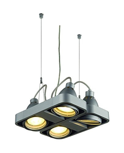 SLV Lighting Aixlight R2 Square - 4 Light Pendant - Silver Grey Finish