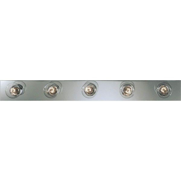 Progress Lighting P3116-15 Basic Broadway Lighting Strips That Use Fewer Lamps on 7-1/2 Inch Centers and UL Listed For Ceiling Mounting with 25 Watt Lamps, Polished Chrome