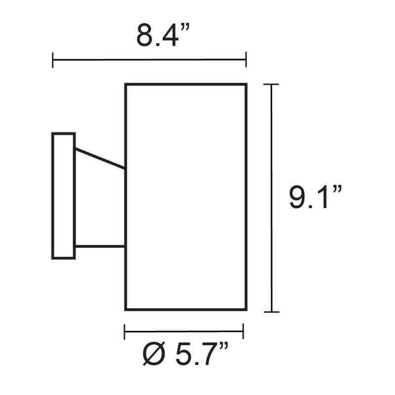 SLV Lighting 751288 Big Rox Outdoor Wall Light, Architectural Bronze