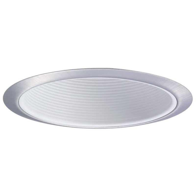 Nora Lighting NTM-31N-White Stepped Baffle with Natural Metal Ring