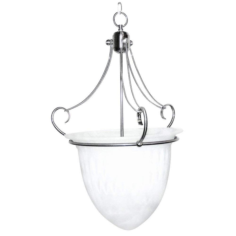 Yosemite Home Decor Hemlock Light Chandelier with White Frosted Shade