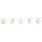 Progress Lighting P3335-30 5-Light Broadway Lighting Strips with Sockets On 6-Inch Centers UL Listed For Ceiling Mounting with 25 Watt Maximum Lamps, White