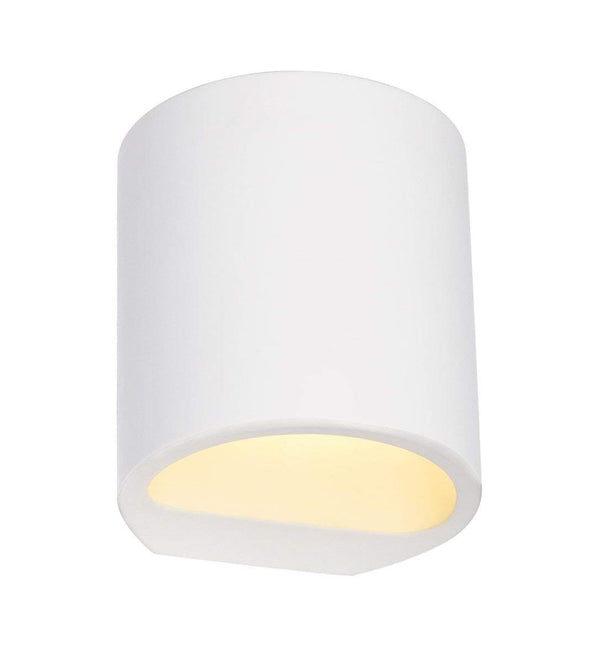 SLV Lighting 8700028U Contemporary Gl 104 Round 1-Light Wall Lamp - White Finish