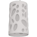 SLV Lighting 7700032U Contemporary Plastra Space PD 1-Light Pendant - Paintable White Finish