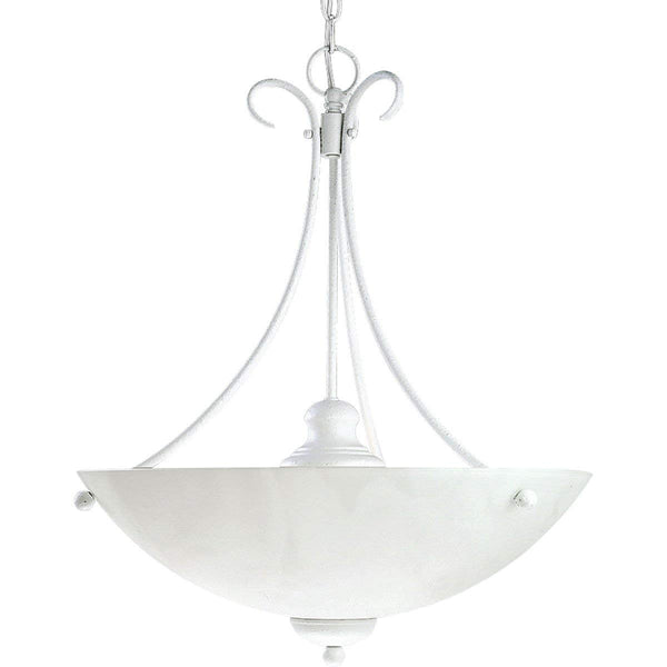 Progress Lighting P3619-30 Travera Faux Tiffany Art Glass Foyer Fixture, Textured White