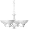 Progress Lighting P4020-30 4-Light Travera Chandelier, Textured White