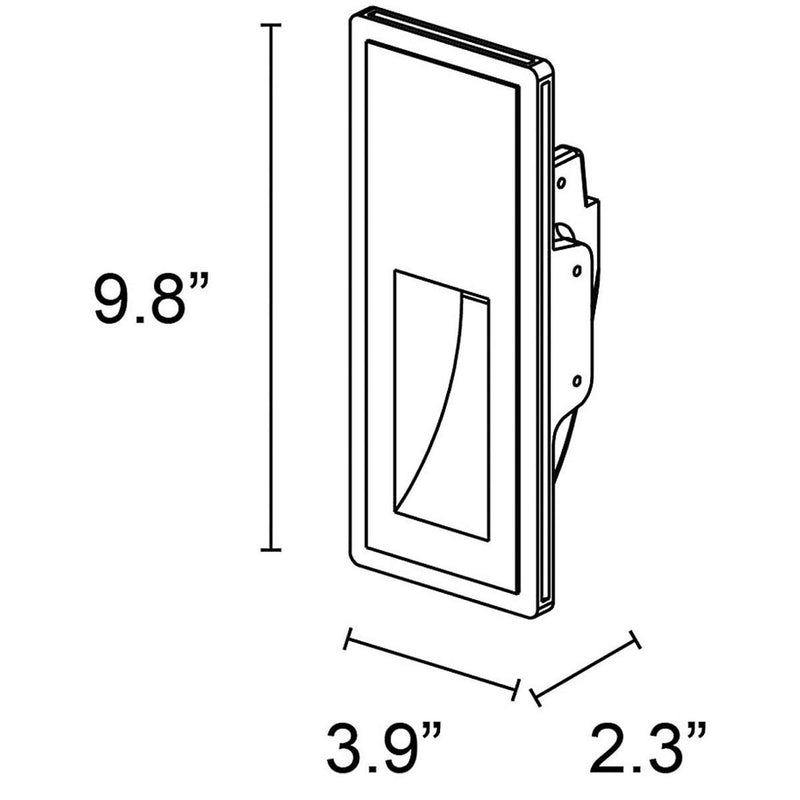 SLV Lighting 700035U Contemporary Plastra REC-Square Recessed Led Wall Lamp - White Finish