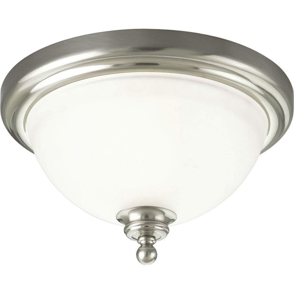 Progress Lighting P3311-09 1-Light Close-To-Ceiling Fixture with White Etched Glass