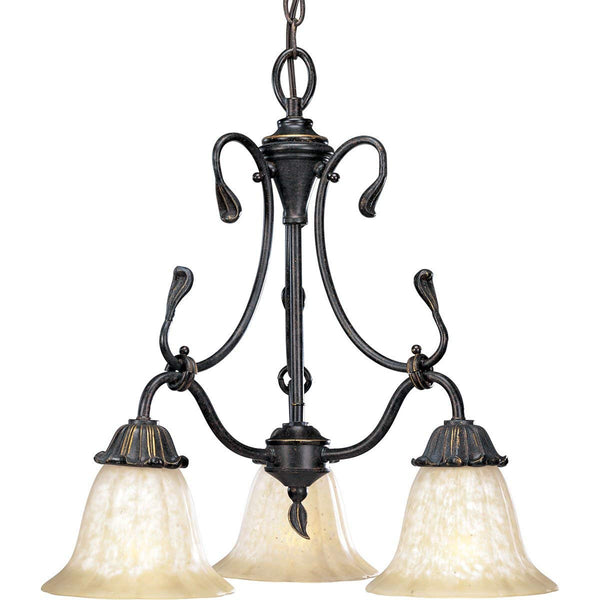 Progress Lighting P4285-84 3-Light Timberbrook Chandelier, Espresso