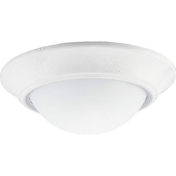 Progress Lighting P8012-30 Textured White Eclipse Trim with Satin White Glass Wet Location, Textured White