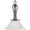 Progress Lighting P5067-33 1-Light Pendant with Swirled Alabaster Glass, Cobblestone