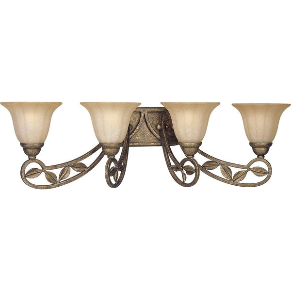 Progress Lighting P2969-91C 4-Light Le Jardin Wall Bracket, Biscay Crackle