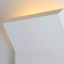 SLV Lighting 700014U Modern Paintable Plastra Wing LED Wall Lamp - White Finish