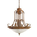 Gold Crackle Large Pendant Chandelier