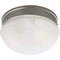 Progress Lighting P3403-09 White Glass Fitter with Thumb Screws, Brushed Nickel