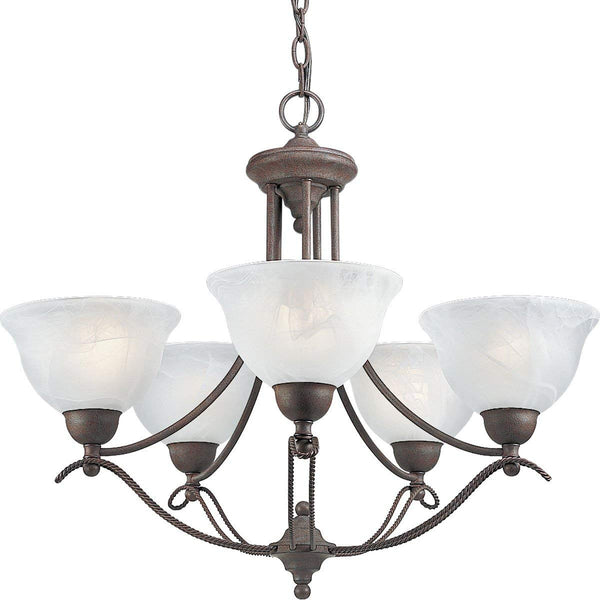 Progress Lighting P4068-33 5-Light Avalon Chandelier, Cobblestone