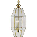 Progress Lighting P3766-10 6-Sided Foyer Fixture with Clear Beveled Glass, Polished Brass