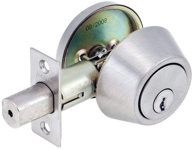 Legend 809034 Single Cylinder Deadbolt, US15 Satin Nickel Finish