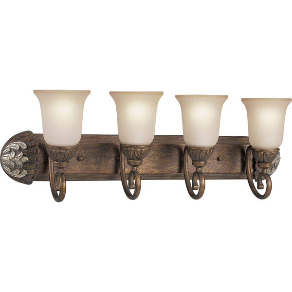 Progress Lighting P3199-55 4-Light Carmel Bath Bracket, Tuscany Crackle