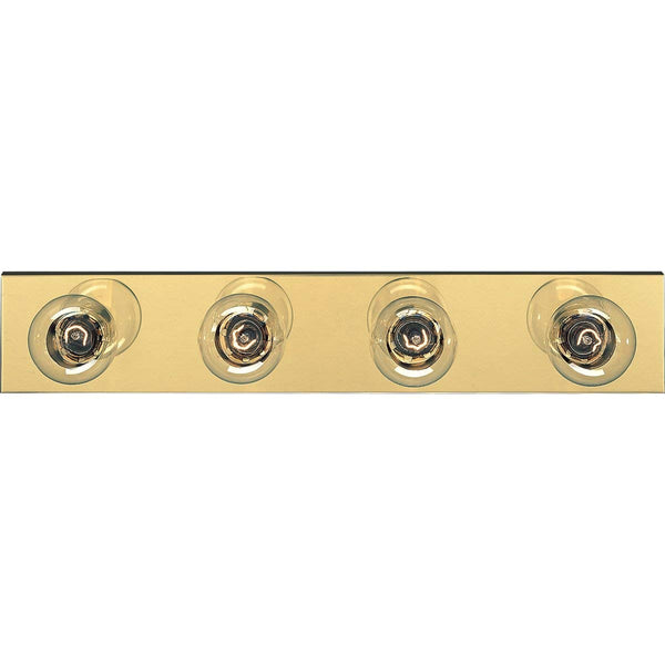 Progress Lighting P3298-10 Four-Light Broadway Lighting Strips, Polished Brass