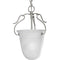 Progress Lighting P3788-09 1-Light Foyer Fixture with Etched Alabaster Glass Chain and Ceiling Mounts Both Included, Brushed Nickel