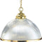 Progress Lighting P5103-10 1-Light Chain-Hung Prismatic Glass Dome, Polished Brass
