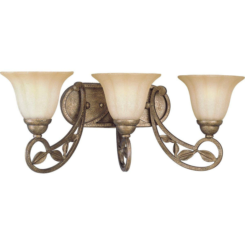 Progress Lighting P2968-91C 3-Light Le Jardin Wall Bracket, Biscay Crackle