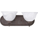 Progress Lighting P3267-33 2-Light Bath Bracket with Swirled Alabaster Glass, Cobblestone