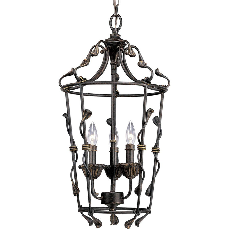 Progress Lighting P3451-84 Three-Light Timberbrook Hall and Foyer Fixture, Espresso