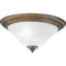 Progress Lighting P3500-27 Close-To-Ceiling Fixture with White Alabaster Glass, Golden Umber