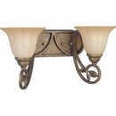 Progress Lighting P2967-91C 2-Light Wall Bracket with Weathered Sandstone Glass, Biscay Crackle