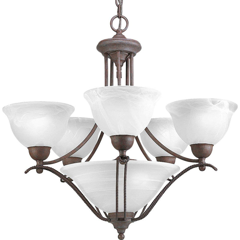 Progress Lighting P4069-33 5-Light Avalon Chandelier, Cobblestone