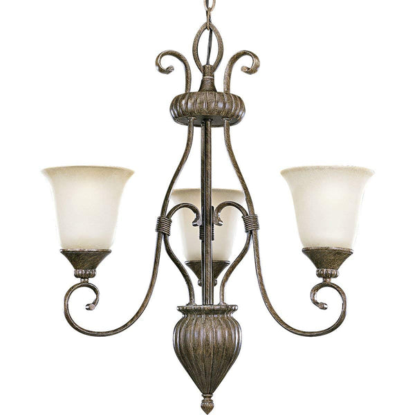 Progress Lighting P4371-87 3-Light Maison Orleans Chandelier, Fieldstone