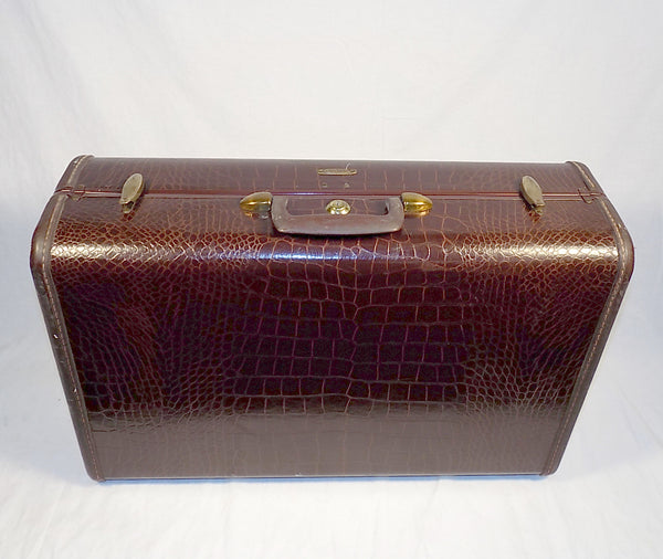 USED Vintage Samsonite Faux Alligator Skin Shwayder Brothers luggage