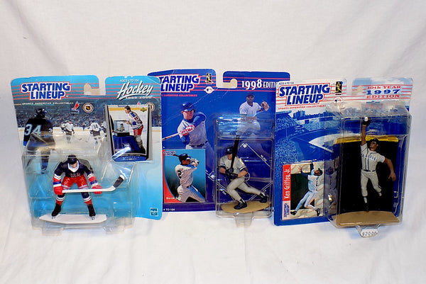 NEW: Starting Lineup 3 Figure LOT Gretzky, Griffey, Jeter