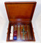 USED: Wooden Box Poker Chips Card Set