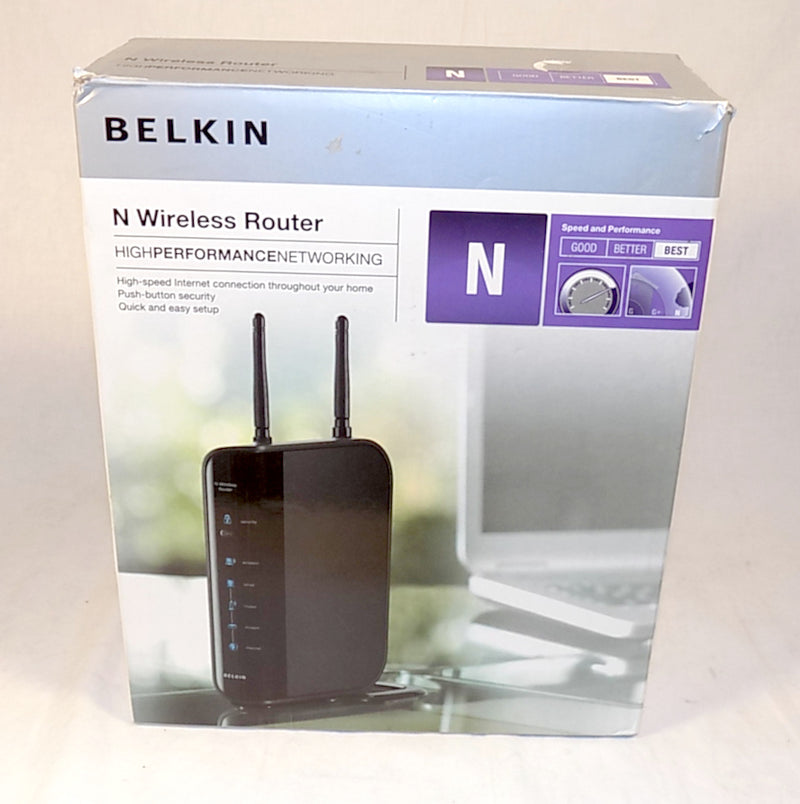 USED: BELKIN N WIRELESS ROUTER HIGH PERFORMANCE NETWORKING