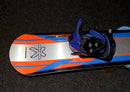 USED: **2 BOARDS** PALMER TITANIUM SNOWBOARD 3D X 156 & K2 BINDINGS W/ KIDS RIVA FREESTYLE 110 SNOWBOARD