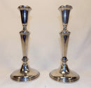 Pair Of Vintage Empire Silver clad weighted candle holders