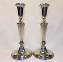 Pair Of Vintage Empire Silver clad weighted candle holders