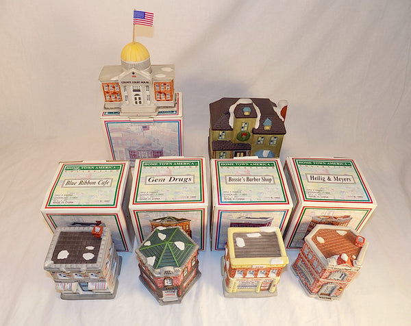 Home Town America Collection Lot Of 6 Porcelain Pcs.