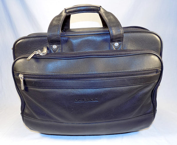 Murano Leather Rolling Briefcase Laptop Case