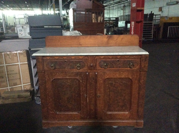 Bureau with Marble Top and Lock and Key