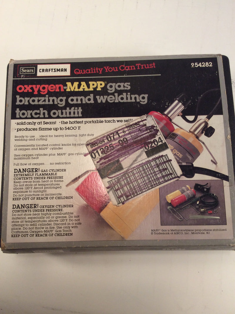 craftsman oxygen-MAPP gas brazing and welding torch outfit