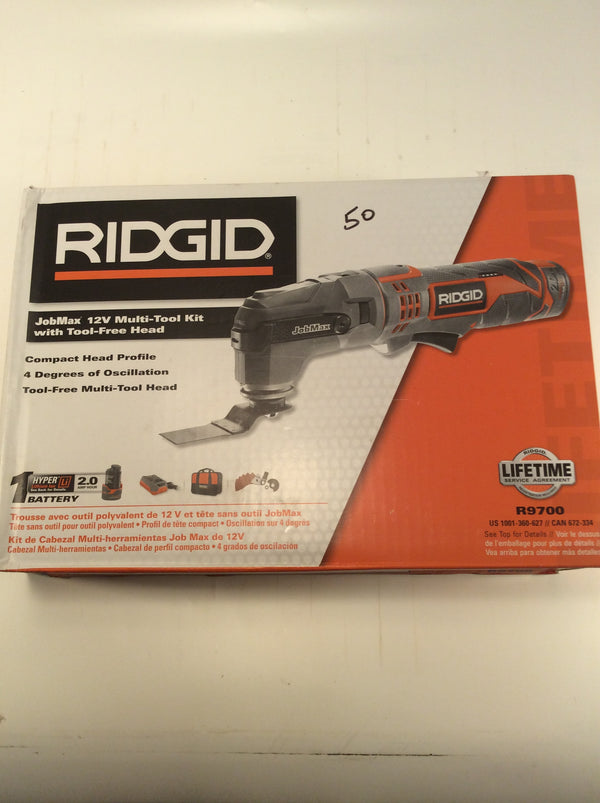 Ridged Jobmax 12v multi-tool kit with tool free hand